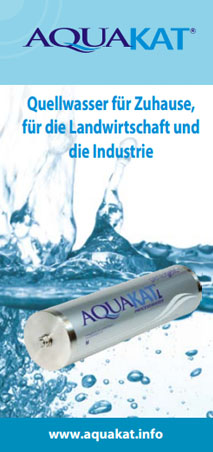 AquaKat Quellwasser für Zuhause, für die Landwirtschaft und die Industrie